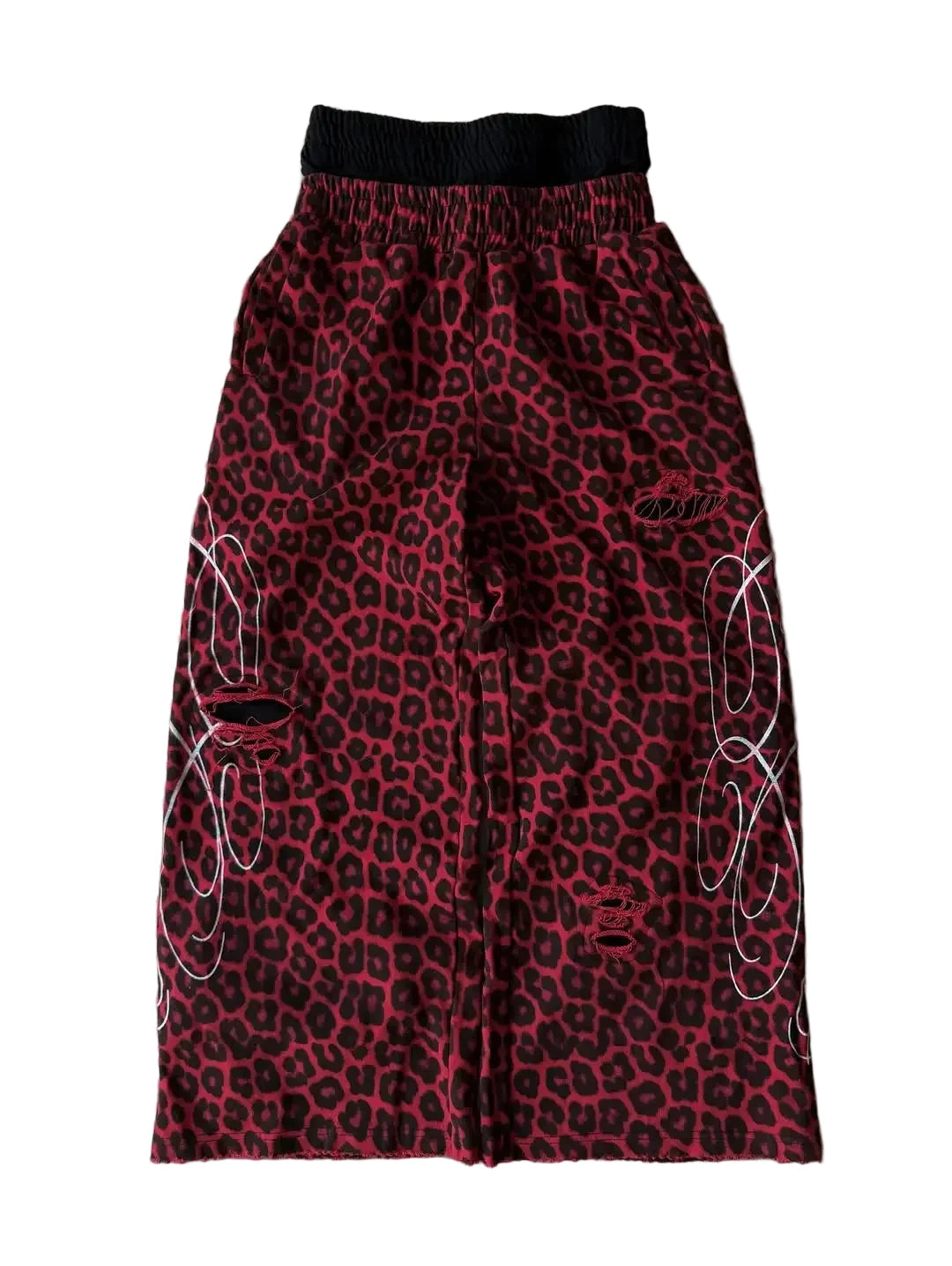Red Leopard "Double-waisted" Sweats