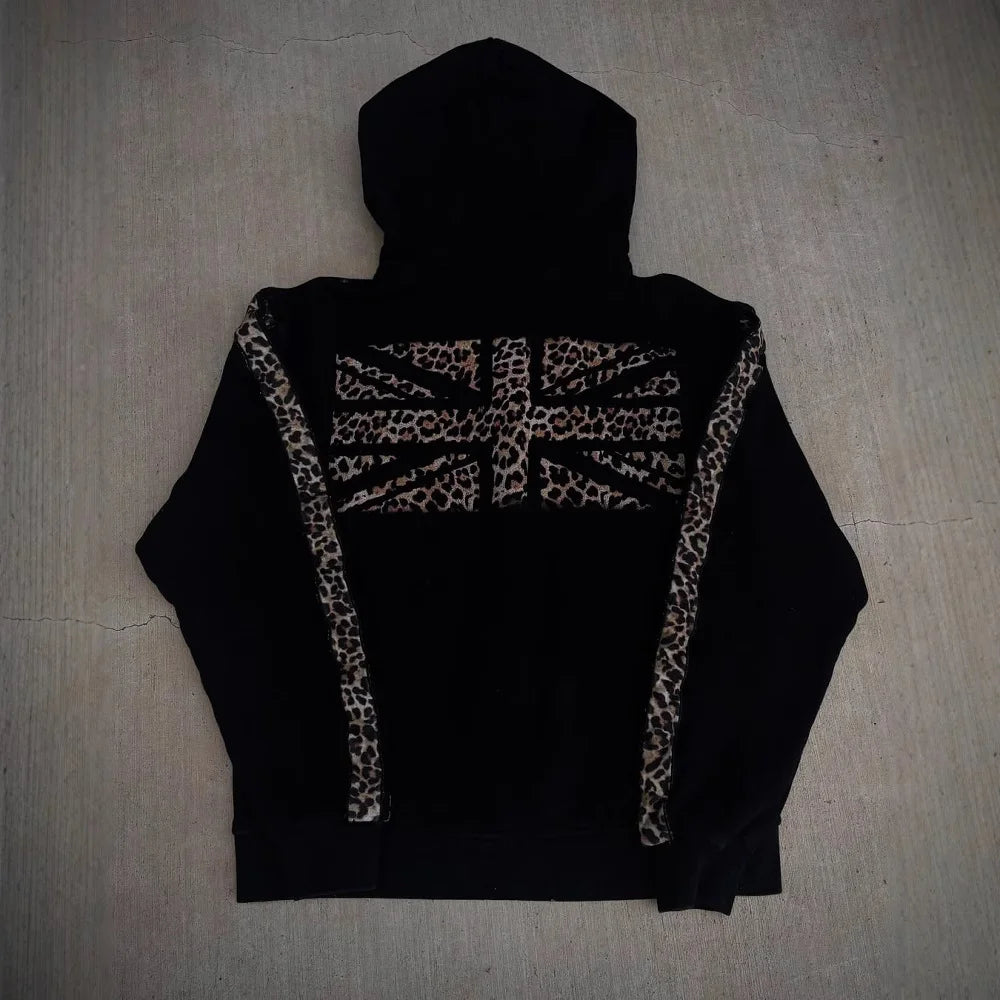Leopard Skully Zip-up