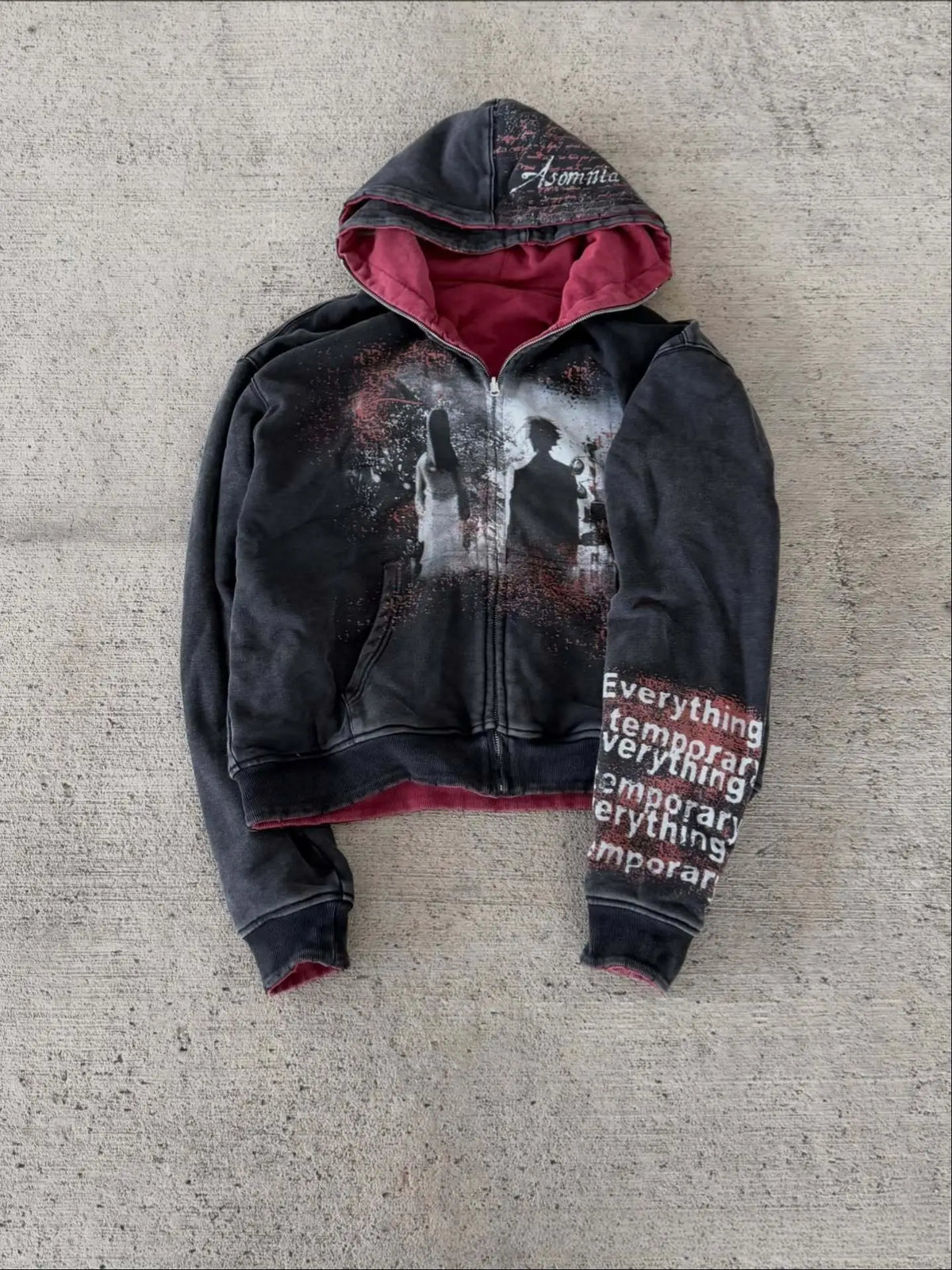 Reversible "lovefool" Zip-Up