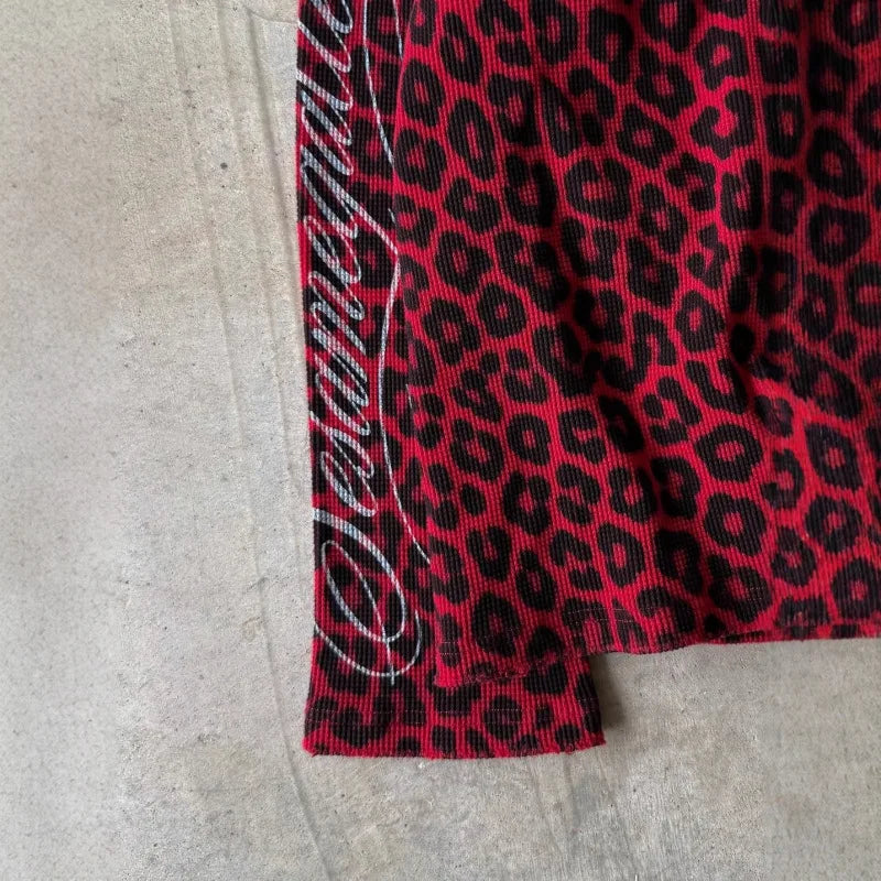 Red Leopard knit