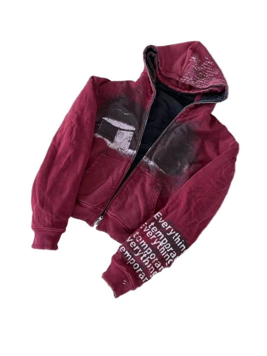 Reversible "lovefool" Zip-Up