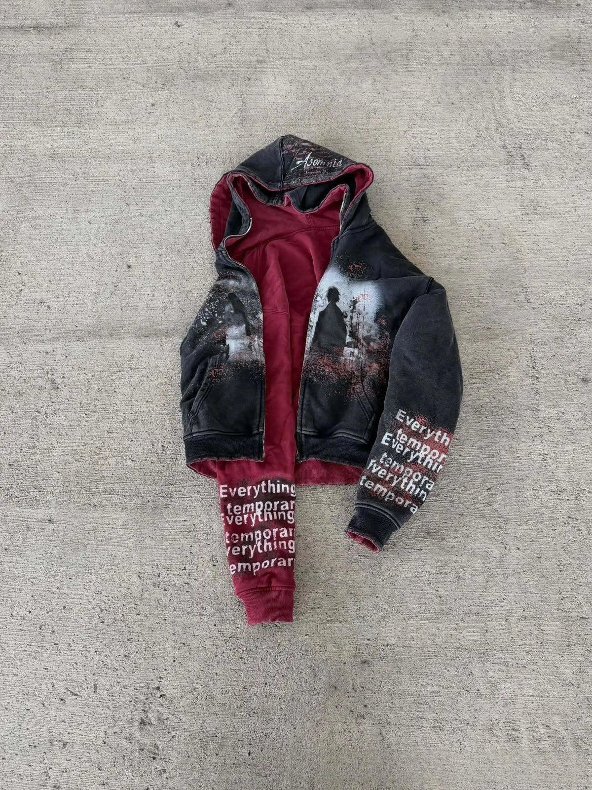 Reversible "lovefool" Zip-Up