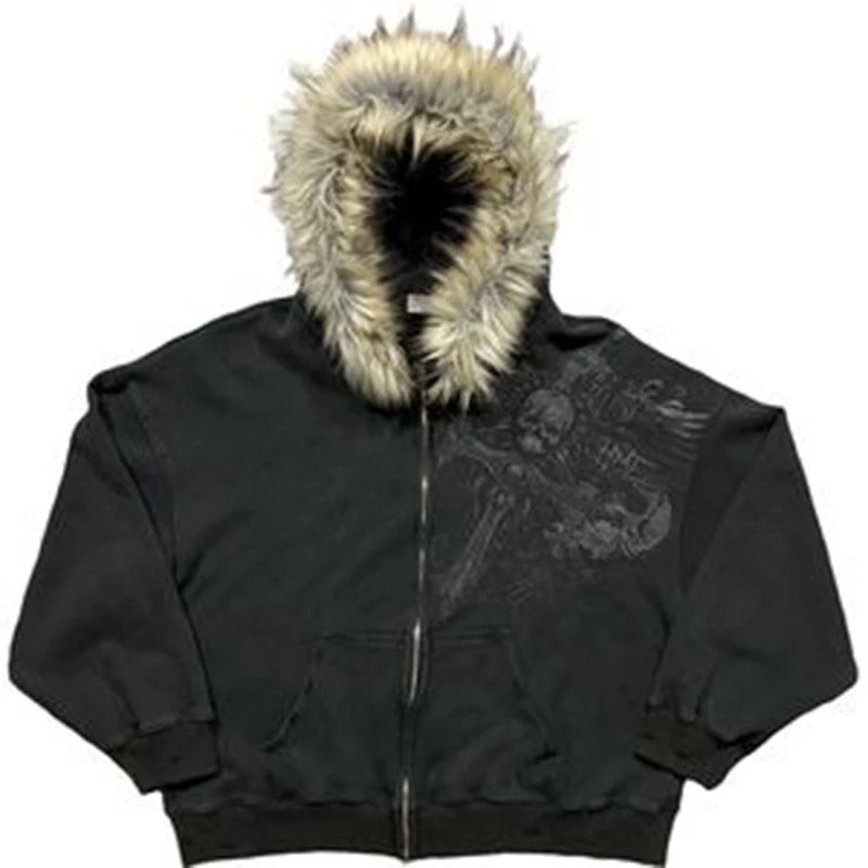 Archival Fuax Fur Zip-up