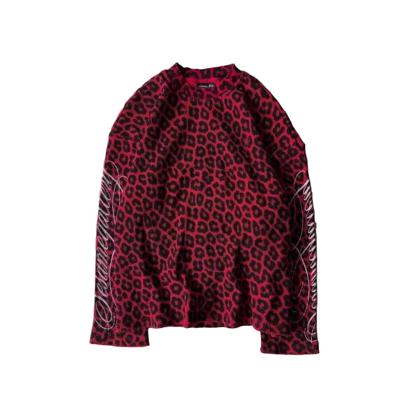 Red Leopard knit