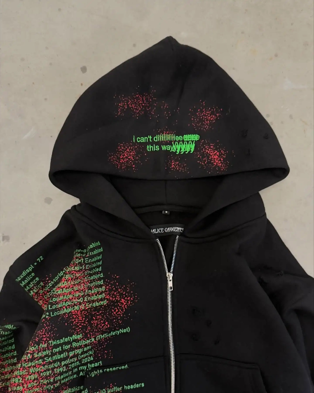 Retro "archive" Zip-up
