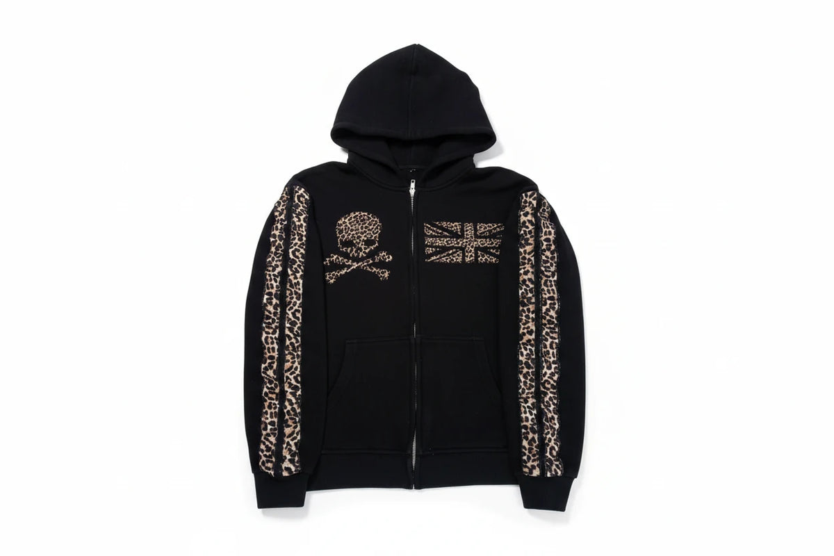 Leopard Skully Zip-up