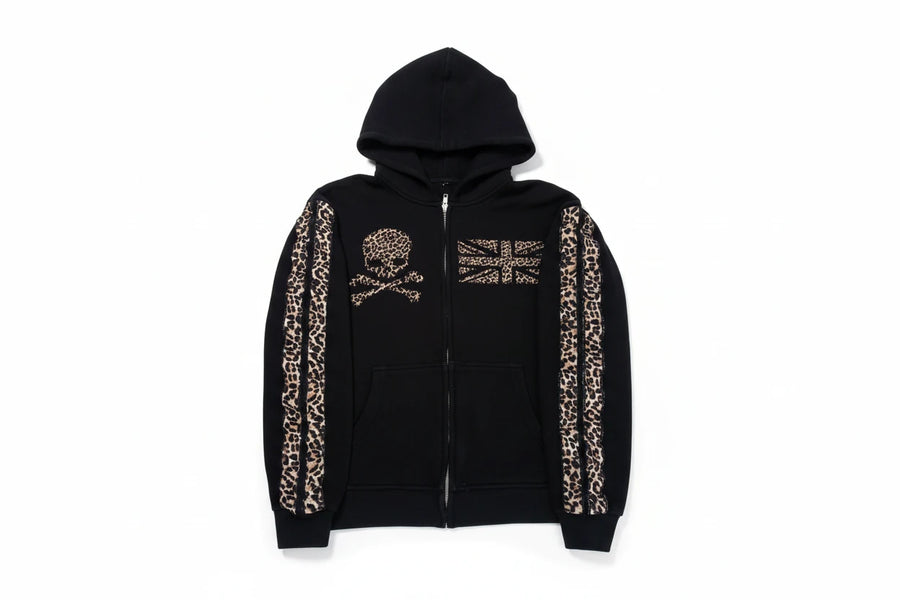 Leopard Skully Zip-up