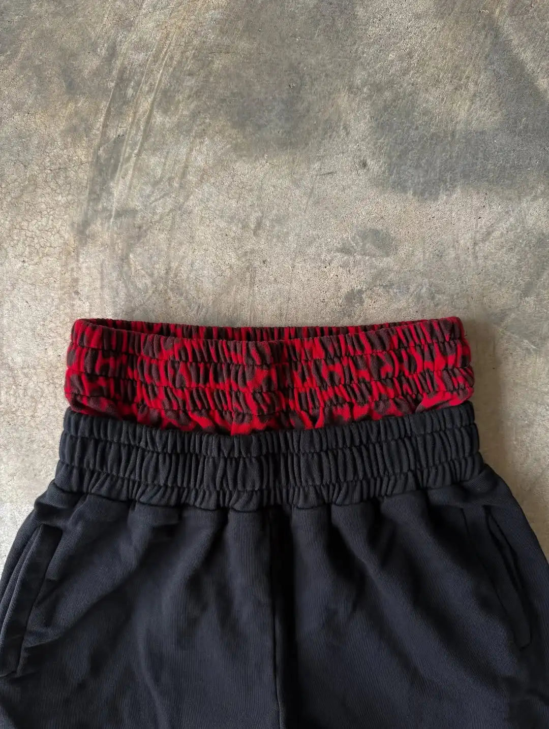 Red Leopard "Double-waisted" Sweats